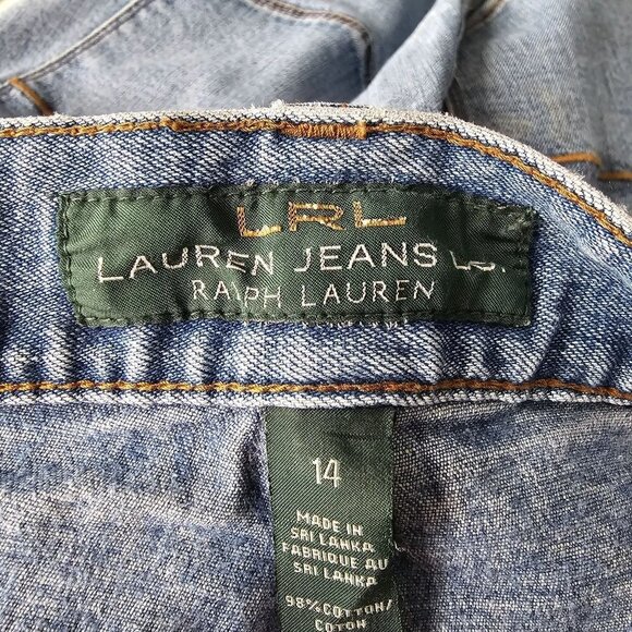 Lauren Ralph Lauren Plus Size Jeans Straight 14 High Rise High Waisted Mom - Picture 4 of 7